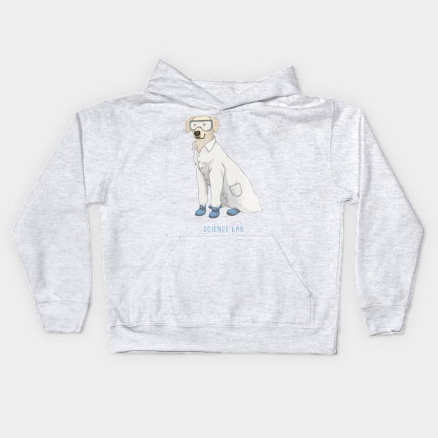 Science lab, lab dog, science dog Kids Hoodie by labstud